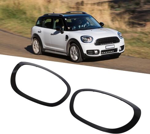 Headlight Trim 1 Pair Headlight Trim 51138739351 Black Headlight Trim Bezel Replacement for Cooper F60 2017 to 2021 in Saudi Arabia