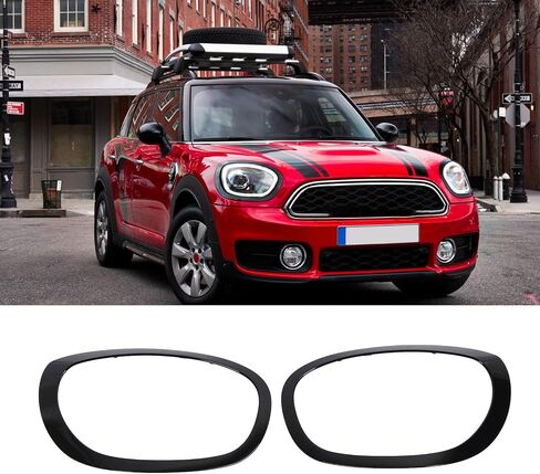 Headlight Trim 1 Pair Headlight Trim 51138739351 Black Headlight Trim Bezel Replacement for Cooper F60 2017 to 2021 in Saudi Arabia