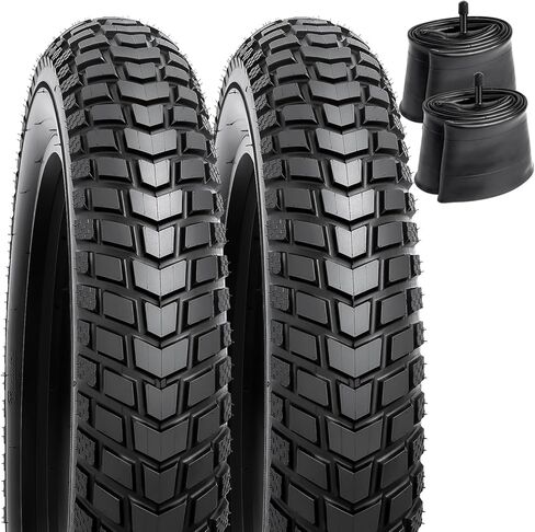 YUNSCM 26" Fat Bike Tires 26x4.0/98-559 60TPl and 26" Bike Tubes Schrader Valve with 2 Rim Strips Compatible with Mountain/Off Road E-Bike 26 x 4.0 Bicycle Tires and Tubes (Y-1143) in Saudi Arabia