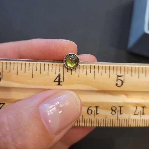 Real Green Peridot 925 Sterling Silver Earrings Dainty Crystal August Birthstone Hypoallergenic Gemstone Stud Earrings 6MM Handmade Peridot Jewelry Graduation Birthday Day Gift for Women and Girls in Kuwait