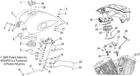 Polaris Victory Motorcycles Throuchercles Body Adapter ، Part OEM الأصلي 1253335 ، كتي 1 in Saudi Arabia