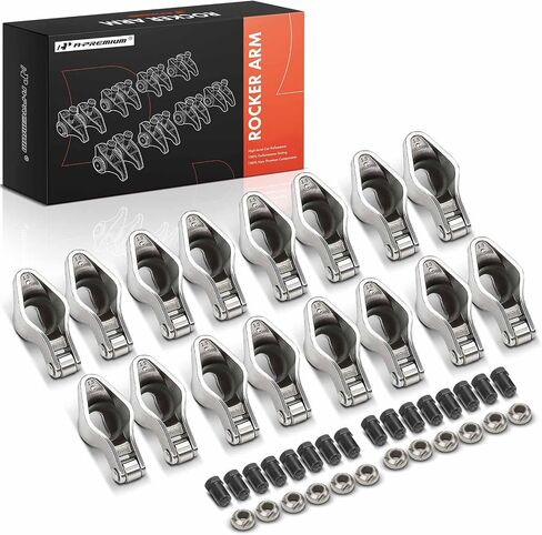 A-Premium 16pcs سبيكة الصلب محرك الأسطوانة الذراعين متوافقة مع كتلة صغيرة تشيفي SBC 350 ، 1.5 نسبة ، 3/8 "الأزرار in Saudi Arabia