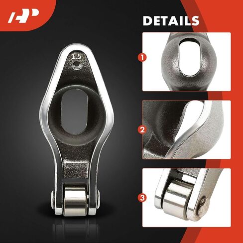 A-Premium 16pcs سبيكة الصلب محرك الأسطوانة الذراعين متوافقة مع كتلة صغيرة تشيفي SBC 350 ، 1.5 نسبة ، 3/8 "الأزرار in Saudi Arabia