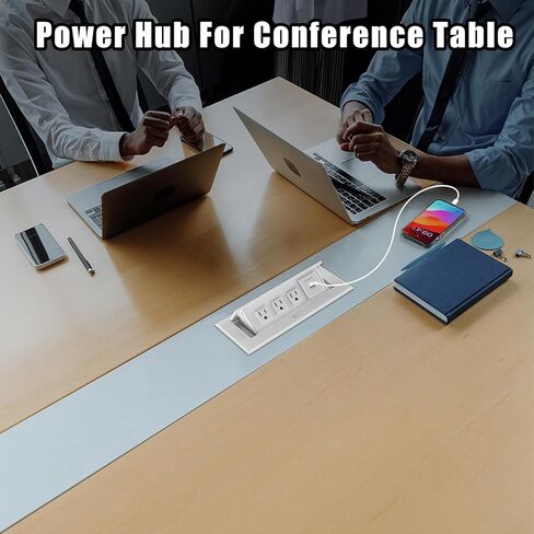 مخرج طاقة طاولة المؤتمرات PD20W Type-C صندوق اتصال محور الطاولة المنبثق سريع الشحن مع منافذ 3AC ومنفذ USB لكونترتوب المطبخ في غرفة الاجتماعات in Kuwait