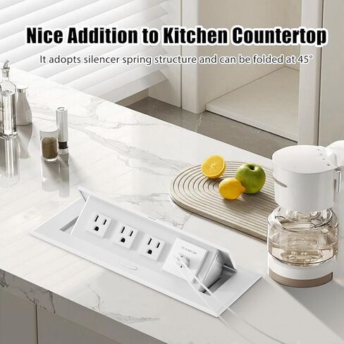 مخرج طاقة طاولة المؤتمرات PD20W Type-C صندوق اتصال محور الطاولة المنبثق سريع الشحن مع منافذ 3AC ومنفذ USB لكونترتوب المطبخ في غرفة الاجتماعات in Kuwait