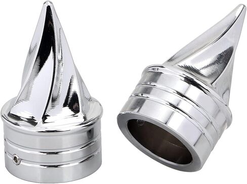 Chrome Front Twisted Axle Nut Covers Spike Axle Caps for Harley Dyna FXD Touring Street Glide Road King Road Glide Electra Glide Ultra Classic 2000-2007 in Saudi Arabia