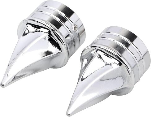 Chrome Front Twisted Axle Nut Covers Spike Axle Caps for Harley Dyna FXD Touring Street Glide Road King Road Glide Electra Glide Ultra Classic 2000-2007 in Saudi Arabia