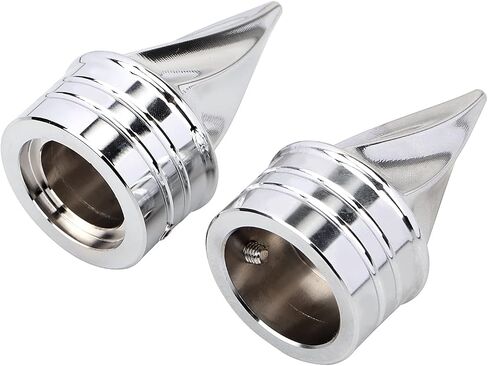 Chrome Front Twisted Axle Nut Covers Spike Axle Caps for Harley Dyna FXD Touring Street Glide Road King Road Glide Electra Glide Ultra Classic 2000-2007 in Saudi Arabia