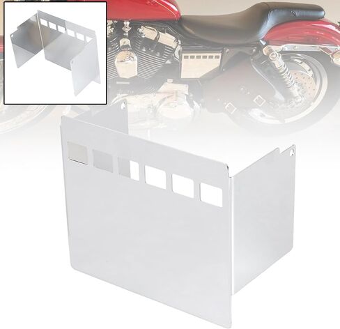 بطارية Chrome Top + غطاء جانبي لـ Harley Dyna Wide Glide FXDWG 1997-2005 Super Glide Sport FXDX 1999-2004 Low Rider FXDL 1997-2005 in Kuwait