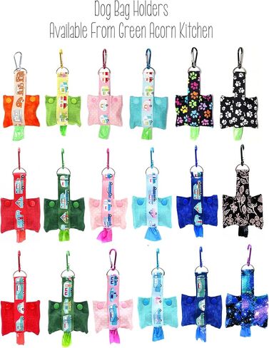 Triple Handle Dog Leash - 3 Handles at 12, 20, and 72 Inches - 6 Foot Lead - Cute RV Campers and Motorhomes on Royal Blue - Original Stay-Flat Design - Handmade by Green Acorn Kitchen in Kuwait