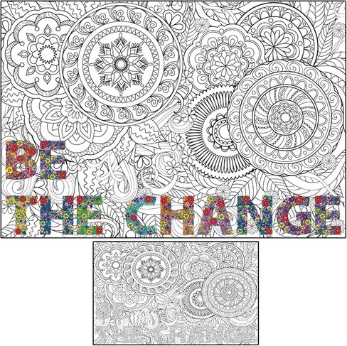 ملصق تلوين عيد الميلاد للبالغين والأطفال - ملصقات تلوين كبيرة لجدار الفصل الدراسي - أنشطة فنية تلوين ماندالا العملاقة - حجم ملصق تلوين كبير جدًا للبالغين - ورقة تلوين كبيرة للشتاء in Kuwait