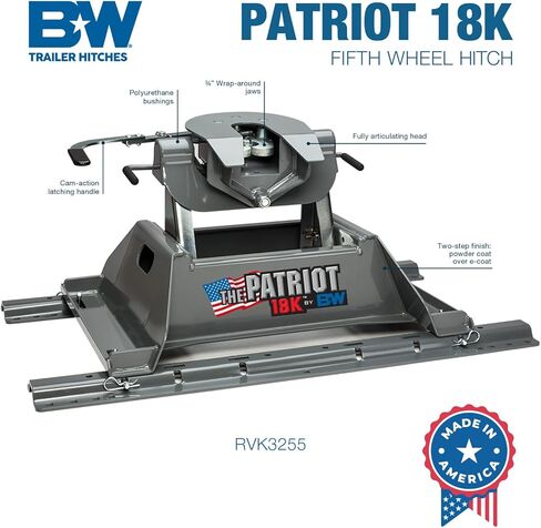 B&W Trailer Hitches Patriot 18K Rail Hited Fifth Wheet Hitch - RVK3255 in Kuwait