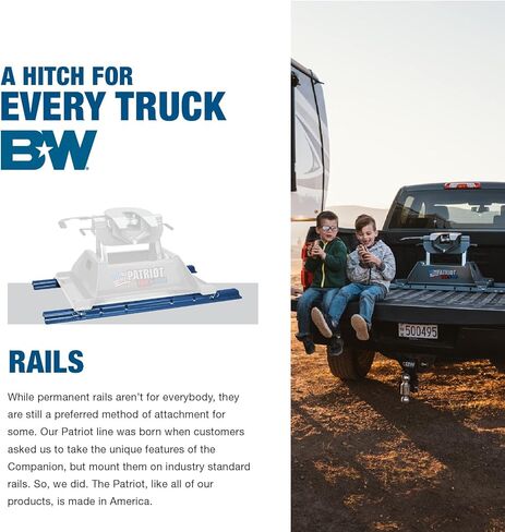 B&W Trailer Hitches Patriot 18K Rail Hited Fifth Wheet Hitch - RVK3255 in Kuwait
