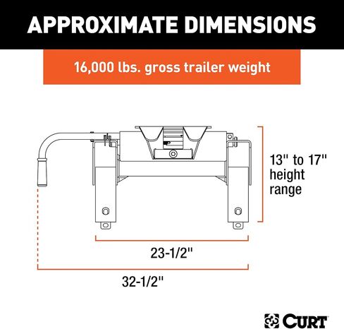 Curt 16115 E16 5th Wheel Hitch ، 16000 رطل in Saudi Arabia