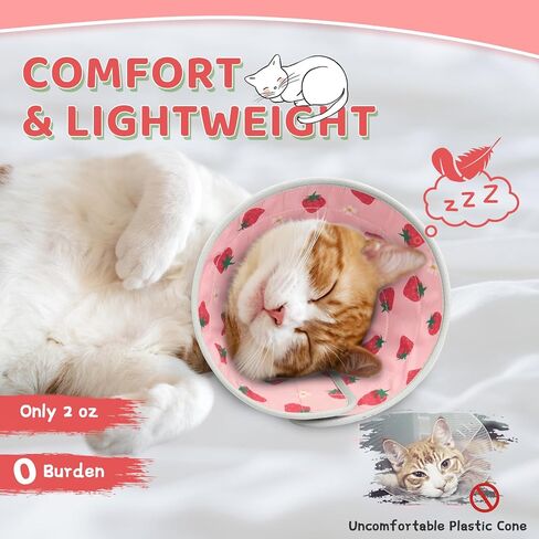 Cat Cone, Adjustable Cat Cone Collar Soft to Stop Licking, Foldable Cute Cat Cone Alternative, Water Resistant Neck Cone for Cats, Lightweight Cat Recovery E Collar for Cat Kitten（Blue, S-2 in Kuwait