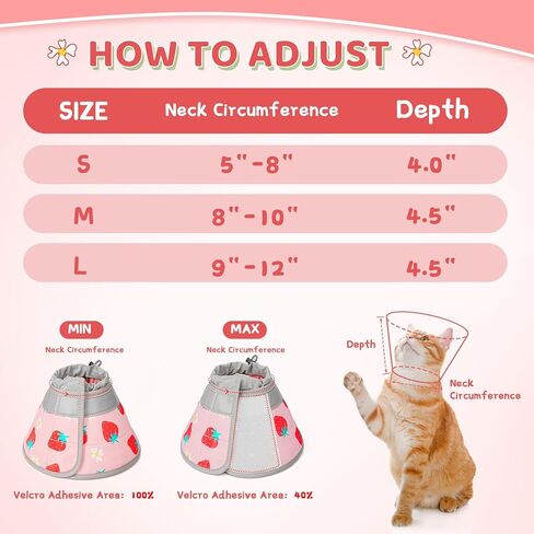 Cat Cone, Adjustable Cat Cone Collar Soft to Stop Licking, Foldable Cute Cat Cone Alternative, Water Resistant Neck Cone for Cats, Lightweight Cat Recovery E Collar for Cat Kitten（Blue, S-2 in Kuwait