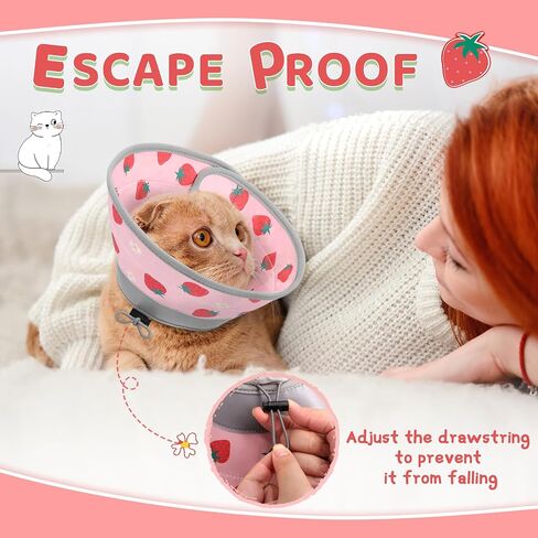 Cat Cone, Adjustable Cat Cone Collar Soft to Stop Licking, Foldable Cute Cat Cone Alternative, Water Resistant Neck Cone for Cats, Lightweight Cat Recovery E Collar for Cat Kitten（Blue, S-2 in Kuwait