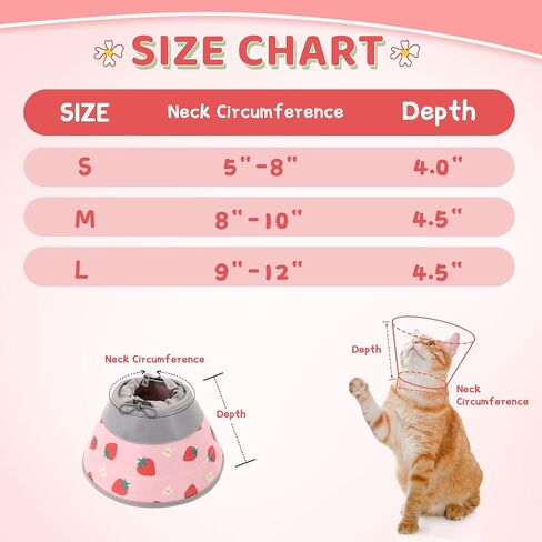 Cat Cone, Adjustable Cat Cone Collar Soft to Stop Licking, Foldable Cute Cat Cone Alternative, Water Resistant Neck Cone for Cats, Lightweight Cat Recovery E Collar for Cat Kitten（Blue, S-2 in Kuwait