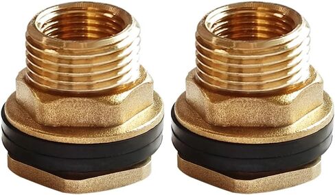 2 قطعة تركيب الحاجز النحاسي الصلب 3/8 "أنثى x 1/2" ذكر موصل خزان المياه الحاجز المزدوج الخيوط in Kuwait