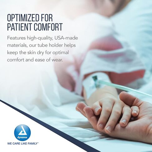 Dynarex Comfort -Foam F -Foam Racheostery حامل أنبوب - مع حشوة أنبوب رغوة ناعمة وإغلاق الخطاف والحلقة الآمن ، يدعم واستقرار مستلزمات تدفق الهواء - فغر القصبة الهوائية - 2 قطعة ، متوسطة ، صندوق من 10 in Saudi Arabia