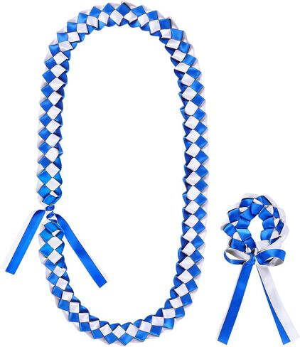 Graduation Ribbon Lei and Graduation Braided Bracelets 2024 Handmade Double Braided Ribbon Garland for Graduation Party High School University Graduation Gift Supplies in Saudi Arabia