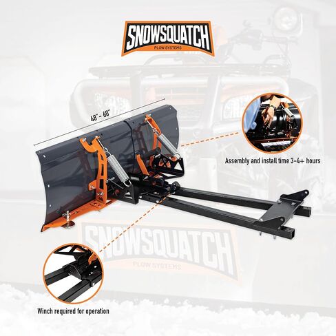 Snowsquatch ATV Snow Plow System 48-60 inch steel Blade Blade Universal Mount in Saudi Arabia