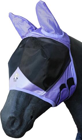 T TEKE Fine Mesh Horse Fly Mask w/Ears, UV Blocking 3D Eye Visor with Extra Fleece Cushioned Forehead, Protection from Insect Pests in Kuwait