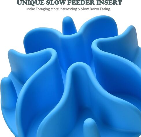 إدراج أوعية تغذية بطيئة للكلاب، إدراج تغذية بطيئة للكلاب من السيليكون مع أكواب شفط قوية مثالية لأوعية الكلاب المصنوعة من الزجاج والسيراميك المصنوعة من الفولاذ المقاوم للصدأ (أسود، حجم صغير) in Kuwait