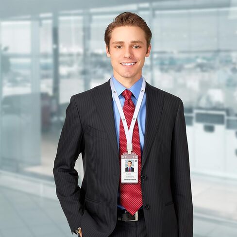 Tinlade Permanent Locking Hard Plastic Badge Holder Vertical Clear ID Badge Holder Heavy Duty Locking Badge Protector Case Badge Holder for Office School Card Travel 2.4 x 4.2 in(10 Pack) in Kuwait