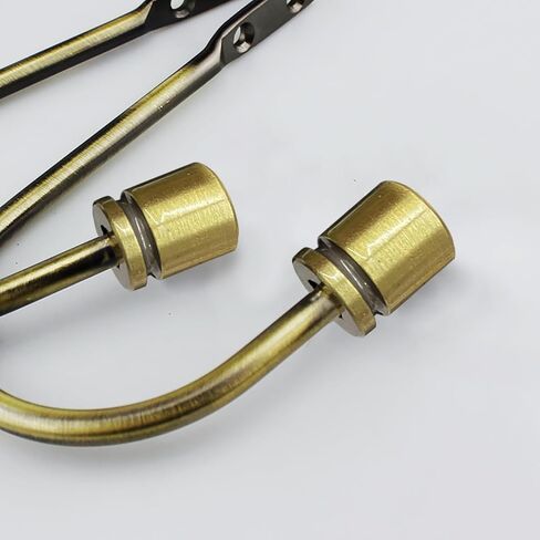 Coolnice ستارة Holdback، 2 حزمة من الستائر المثبتة على الحائط مع مسامير، حامل ستائر نافذة مزخرف معدني شديد التحمل على شكل حرف U للمكتب المنزلي، ذهبي in Kuwait