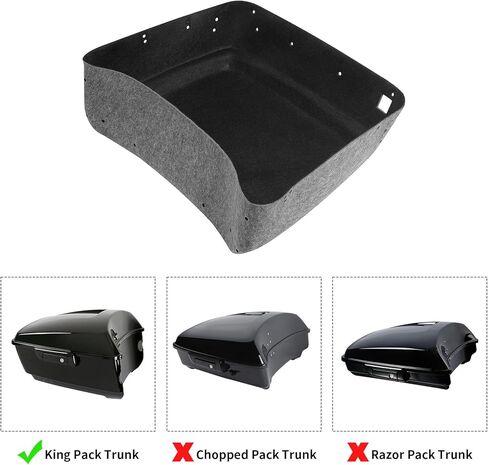 TCMT King Tour Pack Trunk Insert Carpet Liner Fits For Harley FLT FLHT FLHTCU FLHRC Road King Road Glide Street Glide Electra Glide 2014-2023 in Kuwait