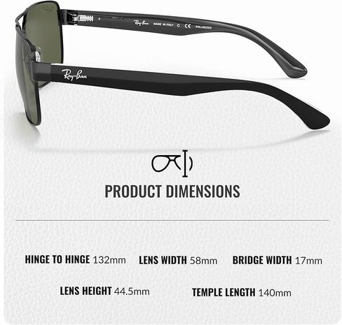 نظارات شمسية Ray-Ban RB3530 مربعة الشكل للرجال والنساء - نظارات شمسية كلاسيكية خالدة بأناقة عصرية - حماية ممتازة من الأشعة فوق البنفسجية وعدسات كلاسيكية - نظارات شمسية للرجال والنساء in Saudi Arabia