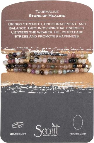 Scout Curated Wrap Necklace Bracelet – Over 30 Stone Options - Natural Stone Bracelet & Stone Necklace – Semi-Precious Gemstone Jewelry for Women in Saudi Arabia