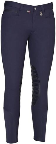 TuffRider Mens Sawyer Silicone Knee Patch Breeches Navy in Saudi Arabia