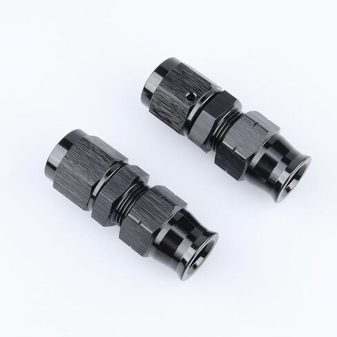 Aluminum Alloy -8 AN Female to 1/2" Hardline Tube Fuel Fitting Compression Adapter, Black Pack of 2 in Kuwait