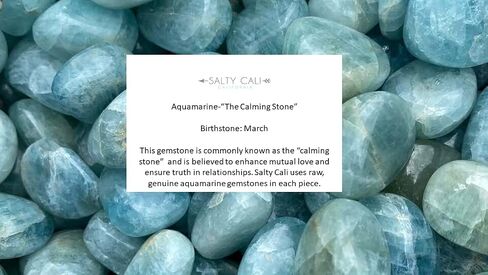 SALTY CALI Rock Candy Aquamarine ~ Necklace, Gold ~ Ocean inspired dainty jewelry, Made in California! in Saudi Arabia