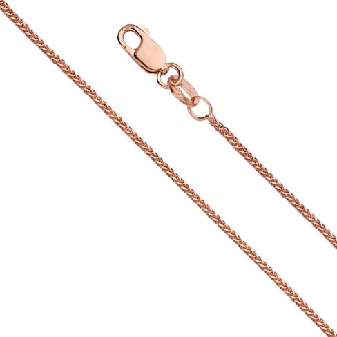 Wellingsale 14K سلاسل القمح الذهبي المربع الذهبي الصلب (حدد خيارات) in Kuwait