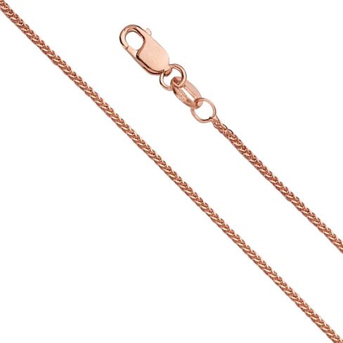 Wellingsale 14K سلاسل القمح الذهبي المربع الذهبي الصلب (حدد خيارات) in Kuwait