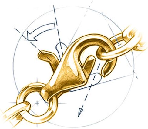 Wellingsale 14K سلاسل القمح الذهبي المربع الذهبي الصلب (حدد خيارات) in Kuwait