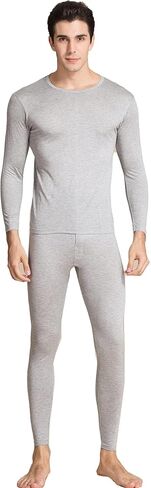 CLC Men's Wool Knitted Thermal Underwear Round Neck Pajama Set in Kuwait