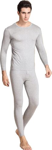 CLC Men's Wool Knitted Thermal Underwear Round Neck Pajama Set in Kuwait