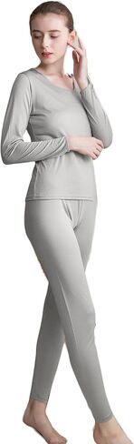CLC Women's Wool Knitted Thermal Underwear Round neck Pajama Set in Saudi Arabia