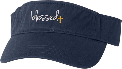Go All Out Adult Blessed Embroidered Visor Dad Hat in Kuwait