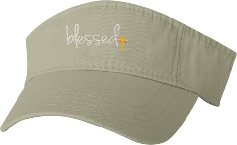 Go All Out Adult Blessed Embroidered Visor Dad Hat in Kuwait
