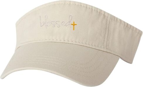 Go All Out Adult Blessed Embroidered Visor Dad Hat in Kuwait