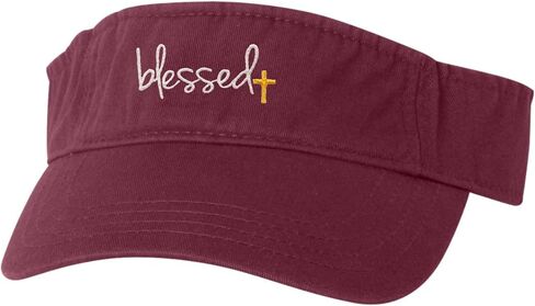 Go All Out Adult Blessed Embroidered Visor Dad Hat in Kuwait