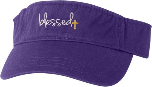 Go All Out Adult Blessed Embroidered Visor Dad Hat in Kuwait