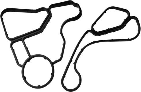 Engine Oil Filter Housing Gasket Set Fits for BMW E60 E90 E91 325i, for BMW N20 S55 N54 3.0L, Replaces 11428637820 11428637821 in Saudi Arabia