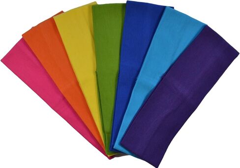 (Set of 7) 2.5 Inch Cotton Stretch Headbands From Funny Girl Designs (Official Funny Girl Designs Spring Set) in Saudi Arabia