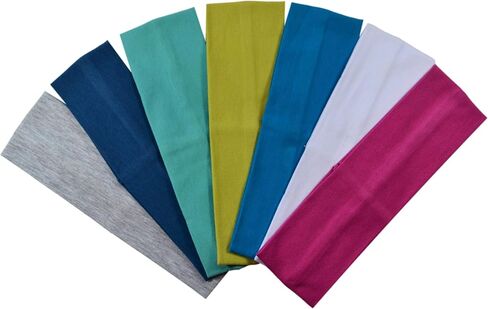 (Set of 7) 2.5 Inch Cotton Stretch Headbands From Funny Girl Designs (Official Funny Girl Designs Spring Set) in Saudi Arabia
